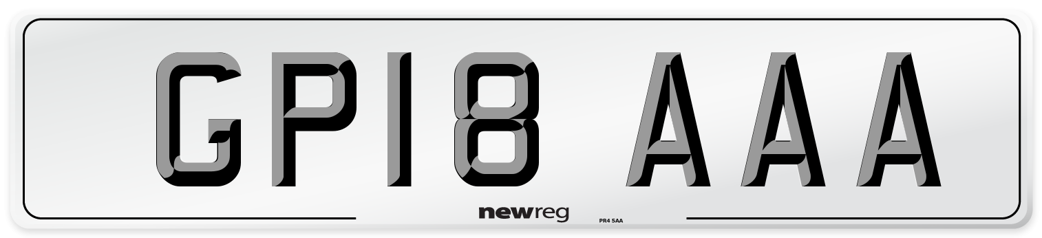 GP18 AAA Number Plate from New Reg